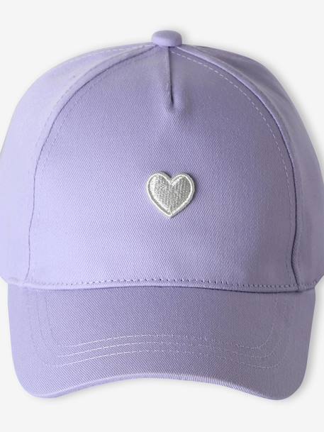 Cap with Embroidered Heart for Girls aqua green+pale blue+pale pink - vertbaudet enfant 