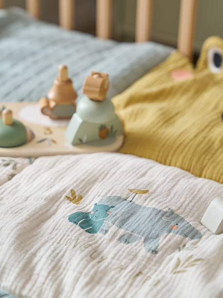 Floor mattress / Play mat in patchwork cotton muslin BAYOU multicoloured - vertbaudet enfant 