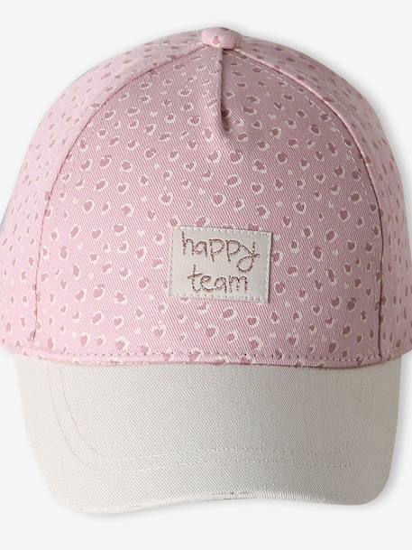 Girls' cotton cap rose - vertbaudet enfant 