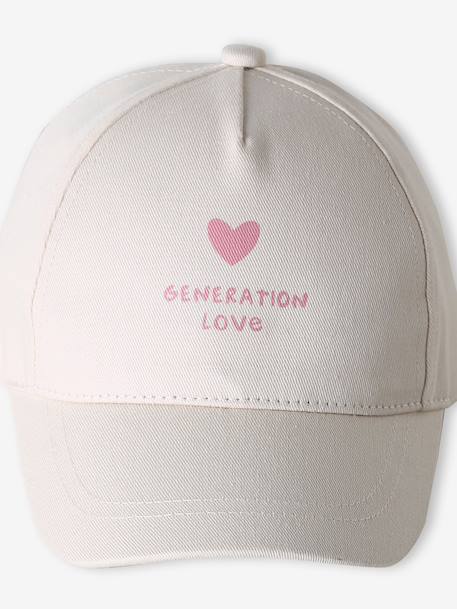 Girl's 'Génération love' cap ecru - vertbaudet enfant 