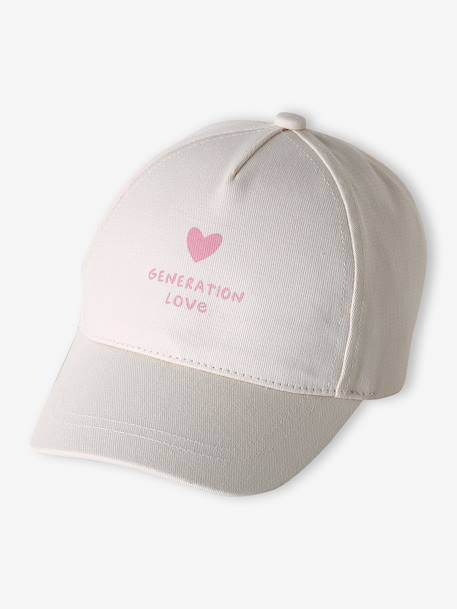 Girl's 'Génération love' cap ecru - vertbaudet enfant 