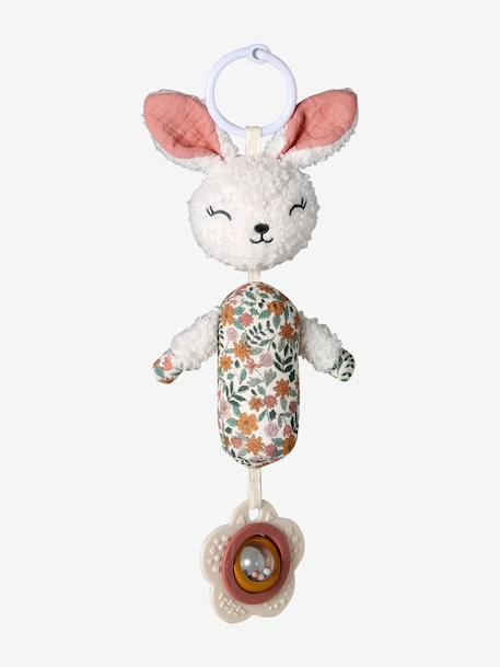 Hanging rabbit sensory rattle rose - vertbaudet enfant 