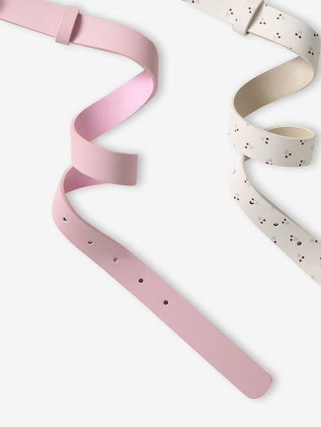 Pack of 2 girls' belts rose - vertbaudet enfant 