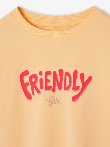 Short-sleeved printed T-shirt for girls anthracite+beige+pale yellow+sandy beige+vanilla - vertbaudet enfant 