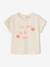 T-Shirt with Crochet Details for Baby Girls ecru+pale pink - vertbaudet enfant 