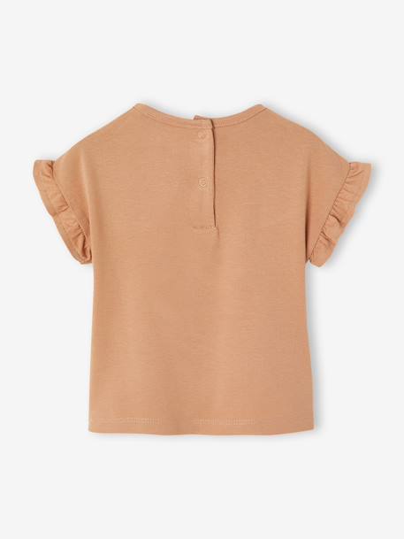 T-shirt with short sleeves for babies in yarn pecan nut - vertbaudet enfant 