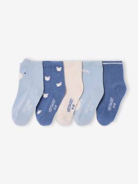 Baby-Pack of 5 Pairs of "Bear" Socks for Babies