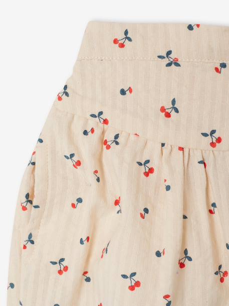Top & Wide-Leg Trouser Set for Babies ecru - vertbaudet enfant 
