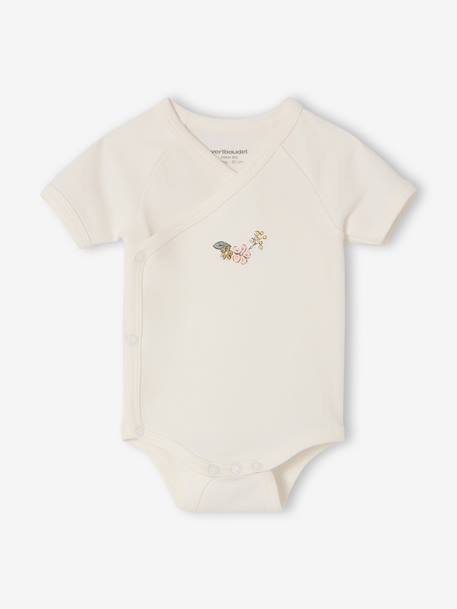 Pack of 5 floral short-sleeved bodysuits rose - vertbaudet enfant 
