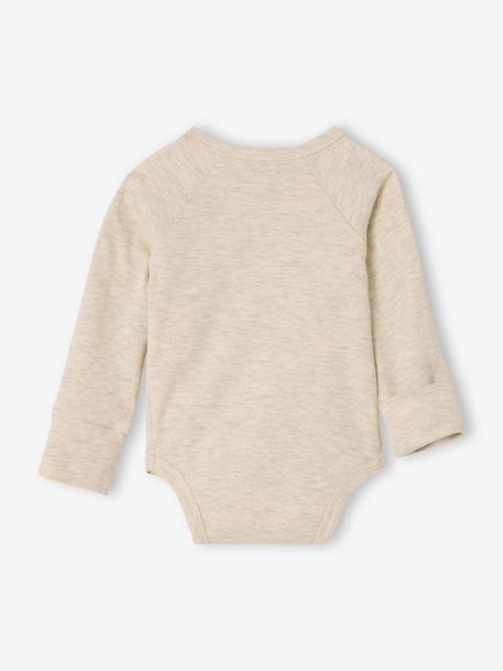 Pack of 3 long-sleeved newborn bodysuits ecru - vertbaudet enfant 