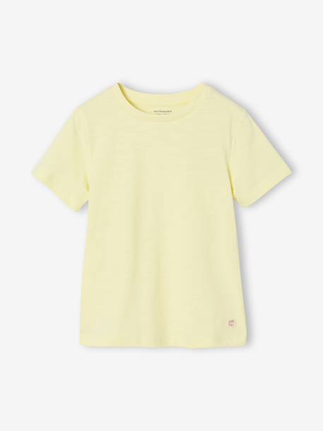 Short Sleeve T-Shirt, for Boys aubergine+Blue+Green+mango+pale yellow+white - vertbaudet enfant 