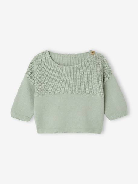 3-Piece Knitted Set for Baby Boys sage green - vertbaudet enfant 