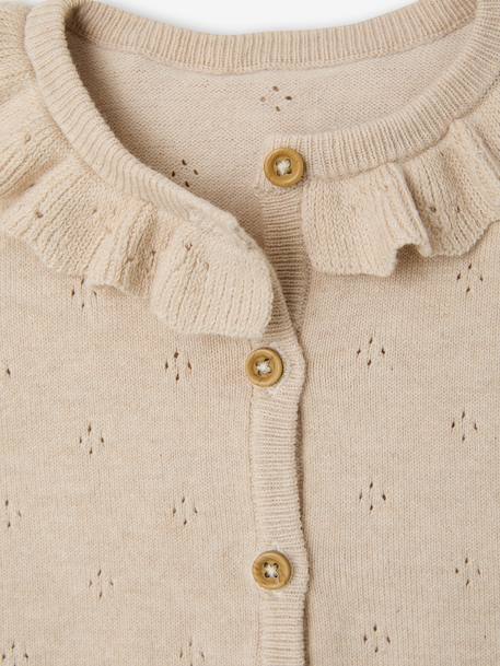 3-Piece Knitted Set for Baby Girls marl beige - vertbaudet enfant 