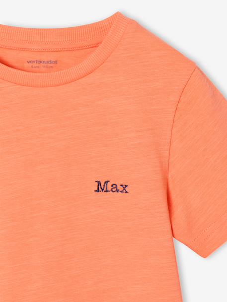 Short Sleeve T-Shirt, for Boys aubergine+Blue+Green+mango+pale yellow+white - vertbaudet enfant 