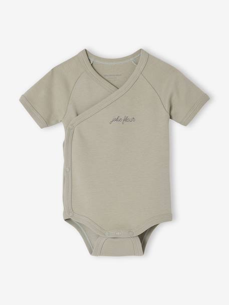 Pack of 5 floral short-sleeved bodysuits rose - vertbaudet enfant 