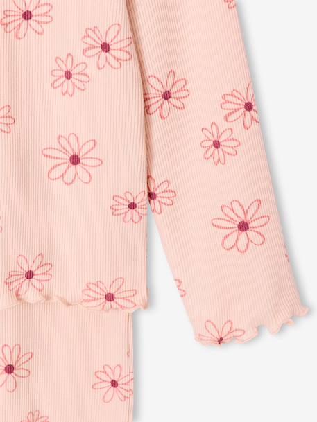 Girl's floral pyjamas pale pink - vertbaudet enfant 