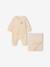 Velour Cardigan & Trouser Set for Newborns vanilla - vertbaudet enfant 