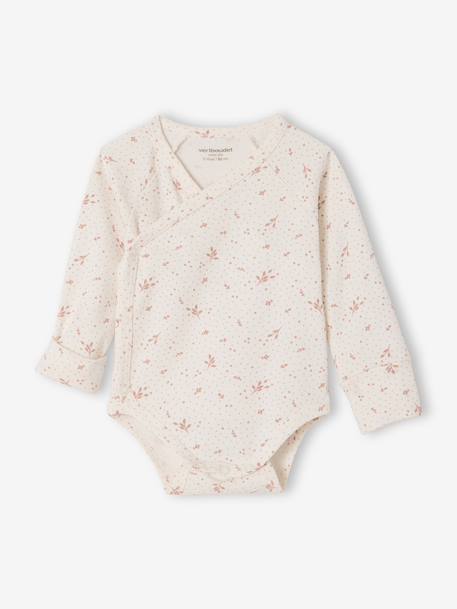 Pack of 3 long-sleeved newborn bodysuits dusky pink - vertbaudet enfant 