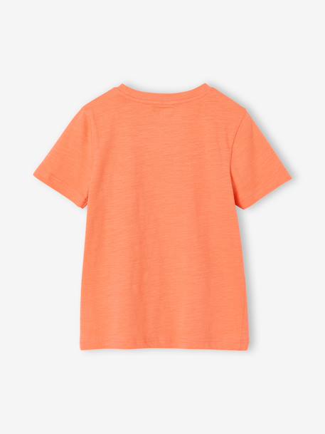 T-shirt garçon personnalisable manches courtes aubergine+blanc+BLEU+jaune pâle+mangue+sauge - vertbaudet enfant 