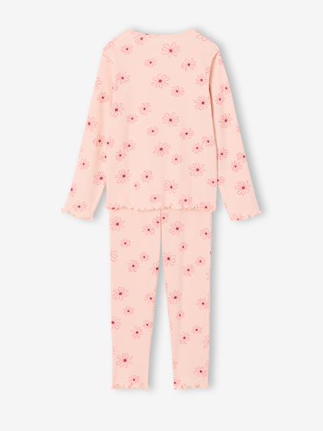 Girl's floral pyjamas pale pink - vertbaudet enfant 