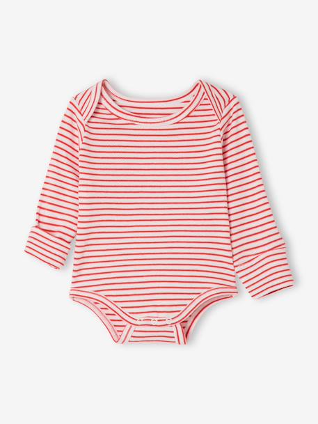 Lot bodies manches longues cerise rouge - vertbaudet enfant 