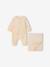 Ensemble naissance gilet et pantalon velours vanille - vertbaudet enfant 