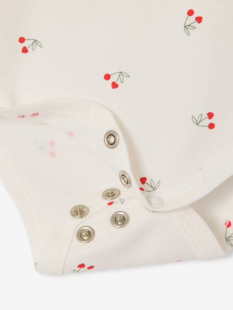 Pack of 2 long-sleeved cherry bodysuits red - vertbaudet enfant 
