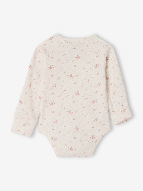 Pack of 3 long-sleeved newborn bodysuits dusky pink - vertbaudet enfant 