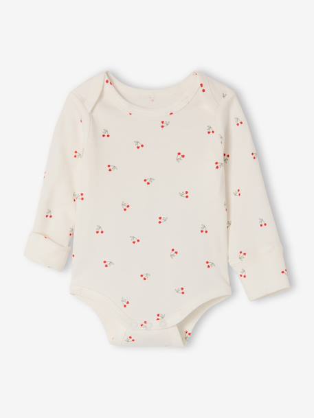Pack of 2 long-sleeved cherry bodysuits red - vertbaudet enfant 
