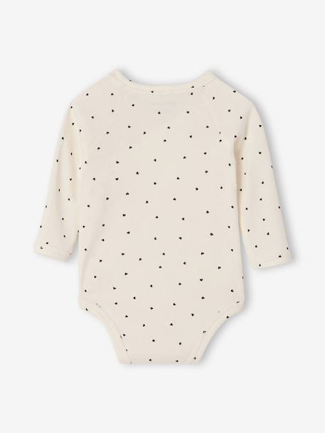 Pack of 2 long-sleeved baby bodysuits ecru - vertbaudet enfant 