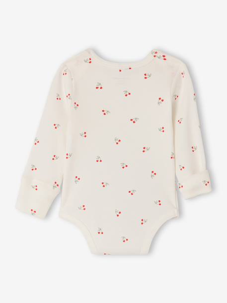 Pack of 2 long-sleeved cherry bodysuits red - vertbaudet enfant 