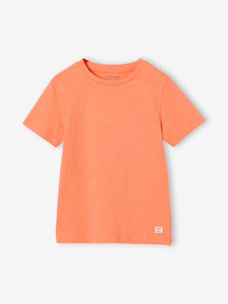 T-shirt garçon personnalisable manches courtes aubergine+blanc+BLEU+jaune pâle+mangue+sauge - vertbaudet enfant 