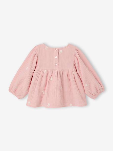 Blouse & Scarf Set for Baby Girls rose - vertbaudet enfant 