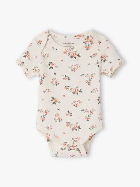 Pack of 3 short-sleeved baby bodysuits pale pink - vertbaudet enfant 