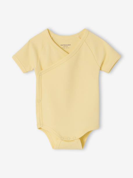 Pack of 5 floral short-sleeved bodysuits rose - vertbaudet enfant 