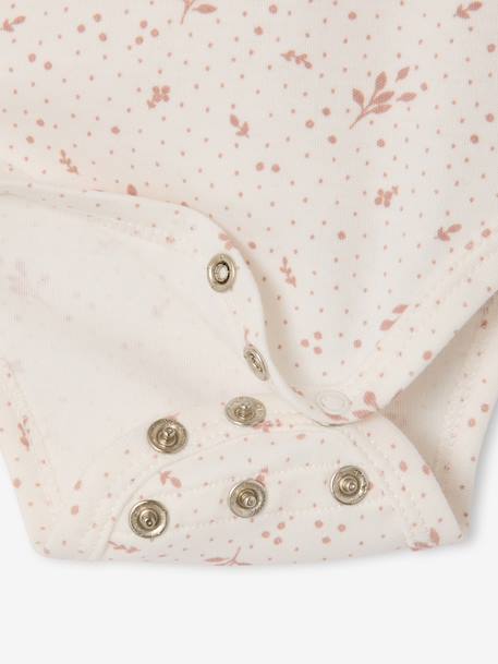 Pack of 3 long-sleeved newborn bodysuits dusky pink - vertbaudet enfant 