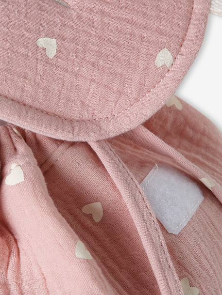 Sac à dos personnalisable en gaze de coton animation oreilles bleu nuit+multicolore+rose+rose poudré+vanille+vert sauge - vertbaudet enfant 