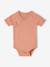 Pack of 5 floral short-sleeved bodysuits rose - vertbaudet enfant 