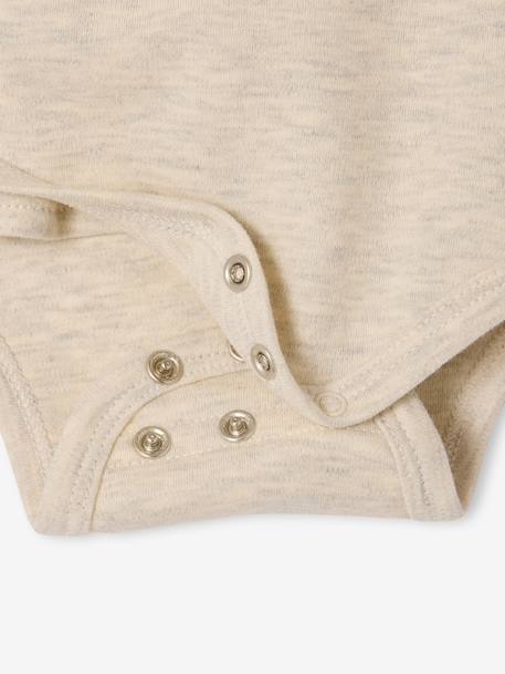 Pack of 3 long-sleeved newborn bodysuits ecru - vertbaudet enfant 