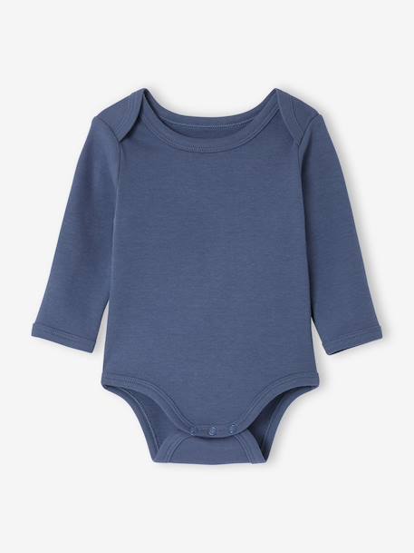 Pack of 5 long-sleeved whale bodysuits blue - vertbaudet enfant 