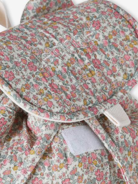 Sac à dos personnalisable en gaze de coton animation oreilles bleu nuit+multicolore+rose poudré+vanille+vert sauge - vertbaudet enfant 