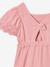 Embroidered Cotton Gauze Jumpsuit blush+sage green - vertbaudet enfant 