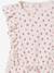 Printed frilled-sleeve dress for girls emerald green+pale pink+printed white - vertbaudet enfant 