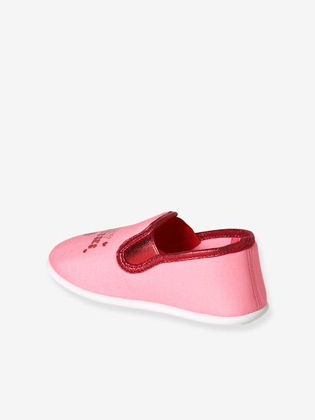Chausson fille textile élastique rose+rose imprimé+rose pâle - vertbaudet enfant 