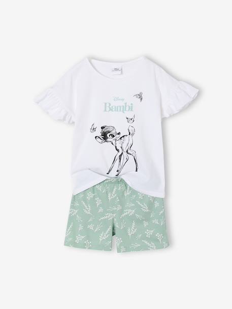 Girls' Bambi DISNEY ANIMALS pyjama short set grey blue - vertbaudet enfant 