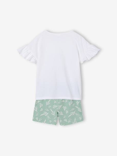 Girls' Bambi DISNEY ANIMALS pyjama short set grey blue - vertbaudet enfant 