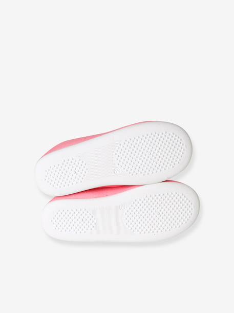 Elasticated Canvas Slippers for Children pale pink+printed pink+rose - vertbaudet enfant 
