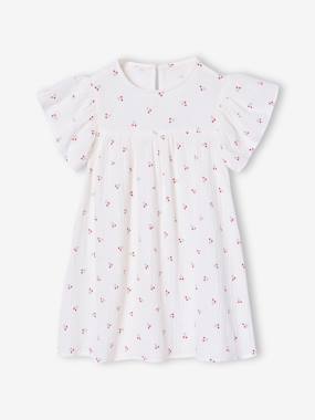 -Robe fille en gaze de coton imprimée