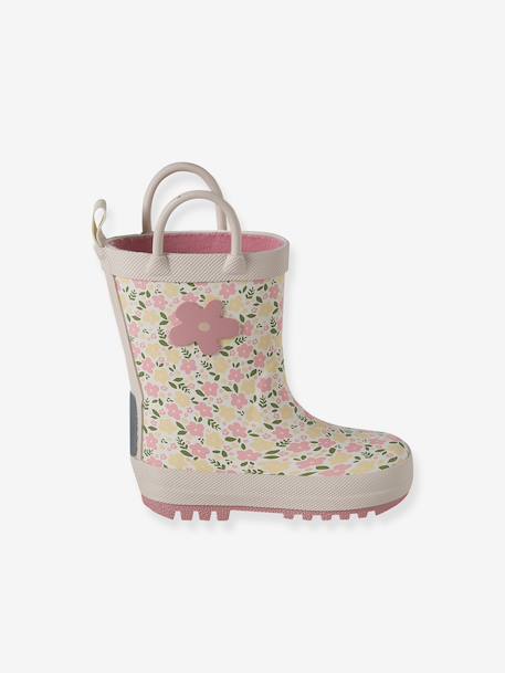 Printed Wellies for Toddlers printed beige+printed blue - vertbaudet enfant 