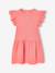 Girls' cotton gauze dress with short embroidered sleeves coral+yellow - vertbaudet enfant 